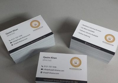 business cards designed and printed for @shaadi khana.com1 to place your order whatsapp me mak of bi