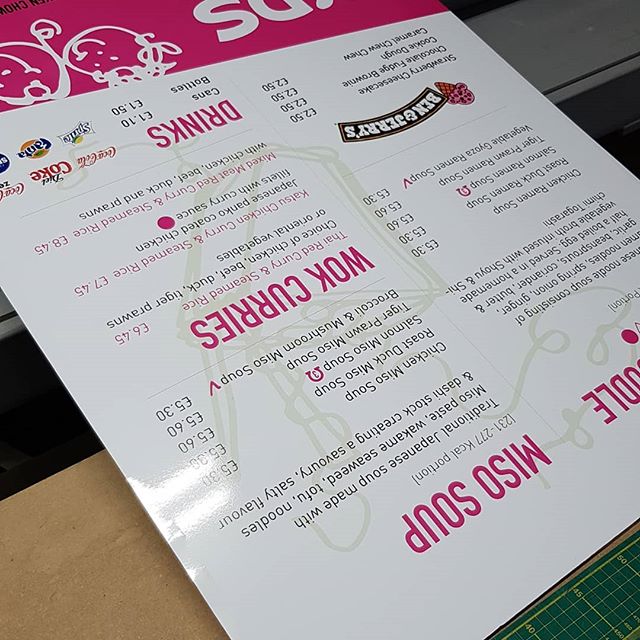 Wall menus for @chopandwok printed on Dibond. To place your order whatsapp me: Mak of Big Print Birmingham on 07702153393 Or use this whatsapp link from your mobile: https://wa.me/447702153393 #bigprintbirmingham #printingbirmingham #signmaker #signs #printshop #menu #wallmenu