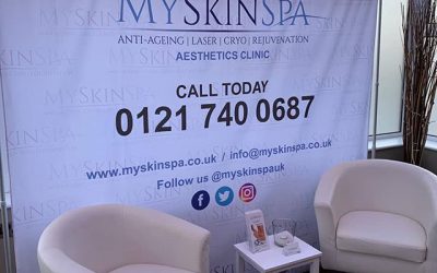 Back drop printed for @myskinspauk To place your order whatsapp me: Mak of Big Print Birmingham on 07702153393 Or use this whatsapp link from your mobile: https://wa.me/447702153393 #bigprintbirmingham #printingbirmingham #signmaker #signs #printshop #signshop #backdrop #tensionbanner #spa