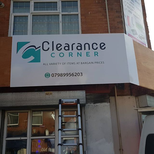 Clearance corner sign nearly complete. To place your order whatsapp me: Mak of Big Print Birmingham on 07702153393 Or use this whatsapp link from your mobile: https://wa.me/447702153393 #bigprintbirmingham #printingbirmingham #signmaker #signs #printshop