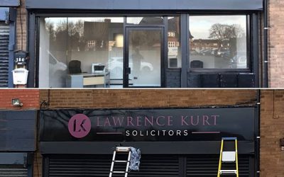Before and after of a signboard out up last week for Lawrence Kurts To place your order whatsapp me: Mak of Big Print Birmingham on 07702153393 Or use this whatsapp link from your mobile: https://wa.me/447702153393 #bigprintbirmingham #printingbirmingham #signmaker #printshop #signshop #solicitors