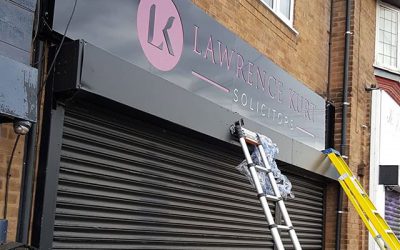 Lawrence Kurts signboard. To place your order whatsapp me: Mak of Big Print Birmingham on 07702153393 Or use this whatsapp link from your mobile: https://wa.me/447702153393 #bigprintbirmingham #printingbirmingham #signmaker #signs #printshop #backlitsign