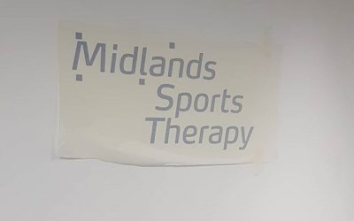 Putting up a wall vinyl for @midlandssportstherapy Check him out