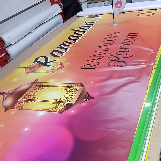 Ramadan banners being printed. To place your order whatsapp me: Mak of Big Print Birmingham on 07702153393 Or use this whatsapp link from your mobile: https://wa.me/447702153393