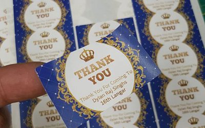 Thank you stickers for To place your order whatsapp me: Mak of Big Print Birmingham on 07702153393