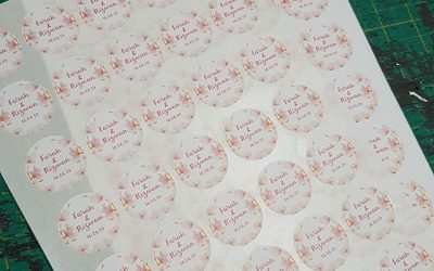 35mm Circle Stickers designed and printed. To place your order whatsapp me: Mak of Big Print Birmingham on 07702153393