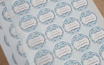 45mm circle stickers Sent to the customer (next day sign for ) To place your order whatsapp me: Mak of Big Print Birmingham on 07702153393