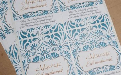 A6 size stickers, design, print and delivery service offered. These have been sent out on a next day service To place your order whatsapp me: Mak of Big Print Birmingham on 07702153393