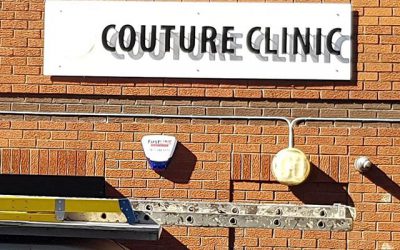 Av example of flat cut raised letter sign. To place your order whatsapp me: Mak of Big Print Birmingham on 07702153393