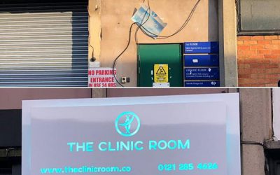Before and After @theclinicroom Another successful Sign Board build and installation To place your order whatsapp me: Mak of Big Print Birmingham on 07702153393
