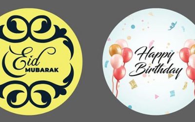 Circle sticker design To place your order whatsapp me: Mak of Big Print Birmingham on 07702153393