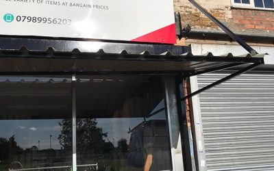 Contact me if you need a canopy putting infront of your shop. This canopy put up is much stronger then any you have seen To place your order whatsapp me: Mak of Big Print Birmingham on 07702153393