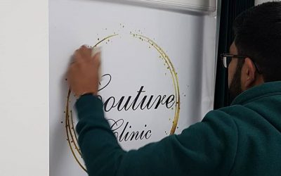 Fitted vinyls to these windows today for @coutureclinic To place your order whatsapp me: Mak of Big Print Birmingham on 07702153393