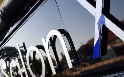 Flat cut raised letters @salonx.a To place your order whatsapp me: Mak of Big Print Birmingham on 07702153393