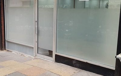 Frosted these windows today. To place your order whatsapp me: Mak of Big Print Birmingham on 07702153393