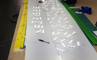 Over 100 LED’s wired up. I always try to add more leds then needed To place your order whatsapp me: Mak of Big Print Birmingham on 07702153393