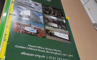 Roller banner for @albayan_foundation To place your order whatsapp me: Mak of Big Print Birmingham on 07702153393