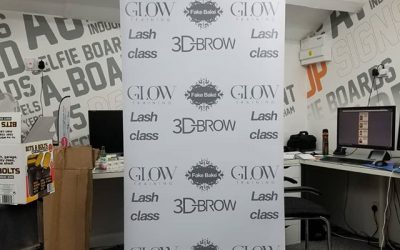 Roller banner for @fakebakebirmingham To place your order whatsapp me: Mak of Big Print Birmingham on 07702153393