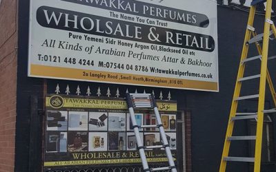 Sign board gone up today. To place your order whatsapp me: Mak of Big Print Birmingham on 07702153393