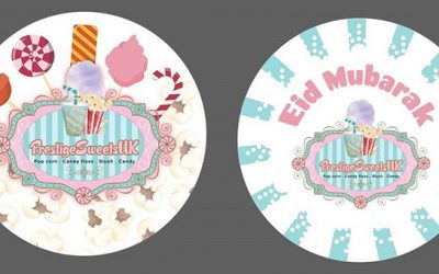 Stickers printed for @prestigesweetsuk To place your order whatsapp me: Mak of Big Print Birmingham on 07702153393