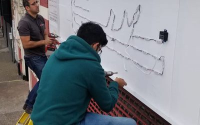 Fitting a Sign Board on Soho Road for Deepika Fashions To place your order whatsapp me: Mak of Big Print Birmingham on 07702153393