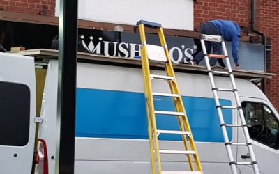 Mushtaqs sign board going up If at all possible PLEASE whatsapp me : https://wa.me/447702153393