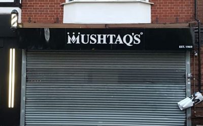 Mushtaqs sign board. All completed To place your order whatsapp me: Mak of Big Print Birmingham on 07702153393
