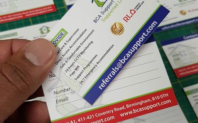Quality cards printed for BCA support services To place your order whatsapp me: Mak of Big Print Birmingham on 07702153393