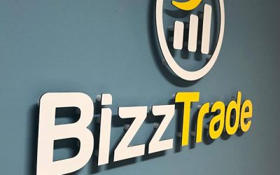 @bizztrek_bham logo. Flat cut raised. Applied to an office wall. To place your order whatsapp me: Mak of Big Print Birmingham on 07702153393