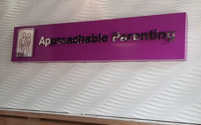 Reception signboard for @approachable.parenting Looks fantastic To place your order whatsapp me: Mak of Big Print Birmingham on 07702153393