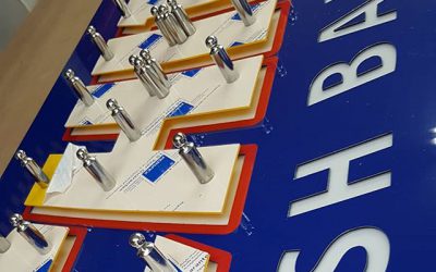 Acrylic flat cut raised letters. To place your order whatsapp me: Mak of Big Print Birmingham on 07702153393