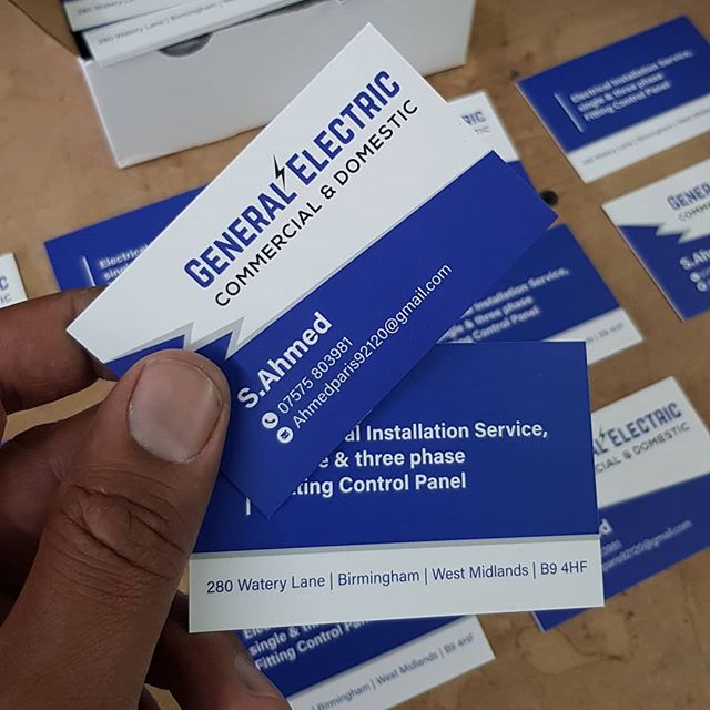 Business cards ready for collection To place your order whatsapp me: Mak of Big Print Birmingham on 07702153393