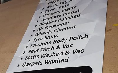 Car wash price boards To place your order whatsapp me: Mak of Big Print Birmingham on 07702153393