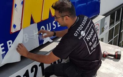 Fitting chip Inn sign board. To place your order whatsapp me: Mak of Big Print Birmingham on 07702153393