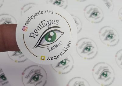 45mm stickers for @realeyeslenses to place your order whatsapp me mak of big print birmingham on 077