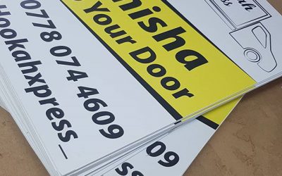 A2 size advertising boards for @hookahxpress_ To place your order whatsapp me: Mak of Big Print Birmingham on 07702153393