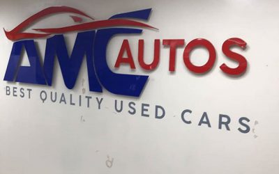 AMS Autos wall logo. Flat cut raised away from the wall. Looks so corporate & expensive. It doesn’t cost alot To place your order whatsapp me: Mak of Big Print Birmingham on 07702153393