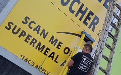 Fitted this billboard for @supermeal.co.uk on To place your order whatsapp me: Mak of Big Print Birmingham on 07702153393