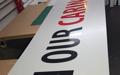 Shop sign in full production To place your order whatsapp me: Mak of Big Print Birmingham on 07702153393