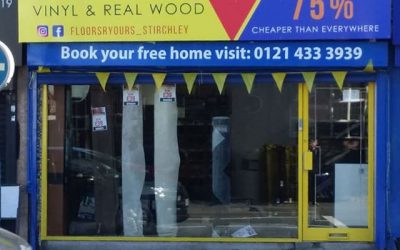 Signboard for @floorsryours_stirchley gone up. Check them out To place your order whatsapp me: Mak of Big Print Birmingham on 07702153393