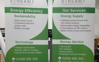 Roller banner design and print for Utility Stream To order yours whatsapp Mak on 07702153393