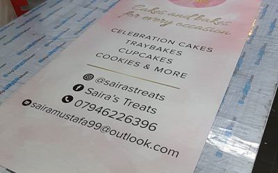 Another beautiful roller banner being put togather, this one is for @sairastreats Printed today. Will be delivered to her tomorrow. To place an order If at all possible PLEASE whatsapp me on 07702153393