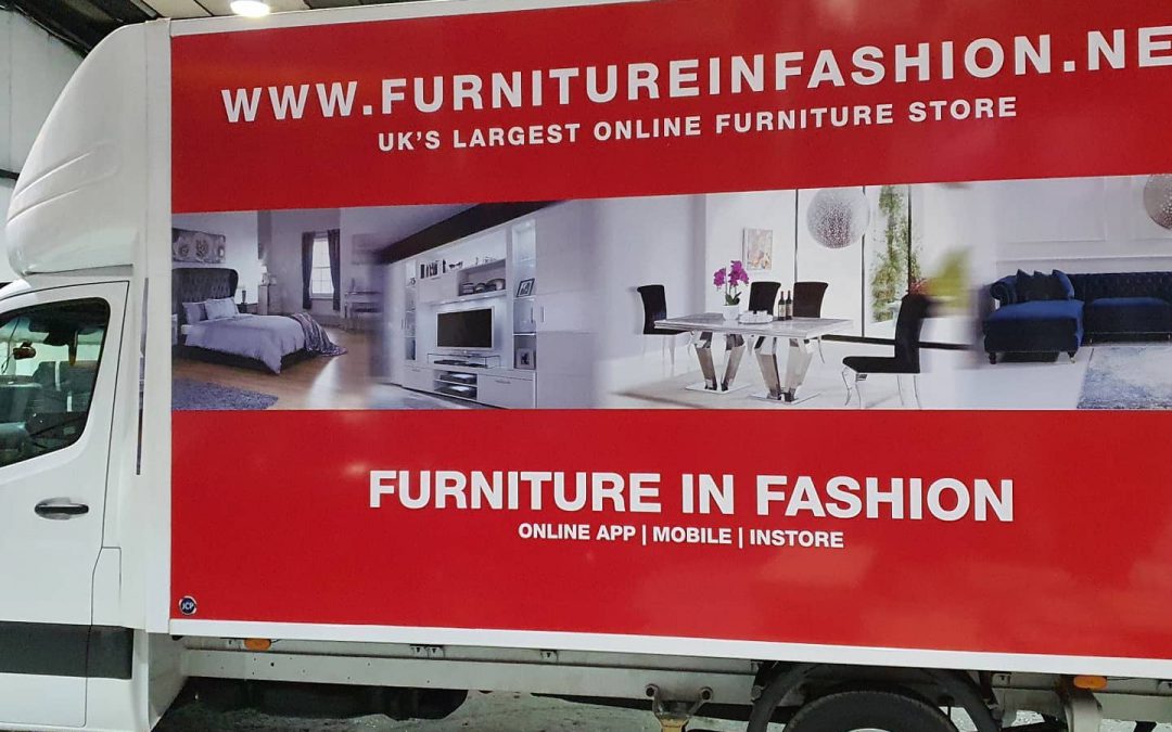 Luton box Van wrapped for @furnitureinfashion To place an order for vechile livery, If at all possible PLEASE whatsapp me on 07702153393