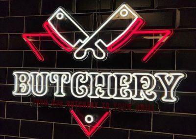 Butchery neon sign