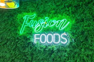 Fusion Food Restaurant Neon in UK Home Big Print Birmingham